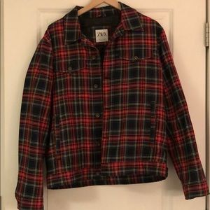 Plaid Zara Jacket in Size L